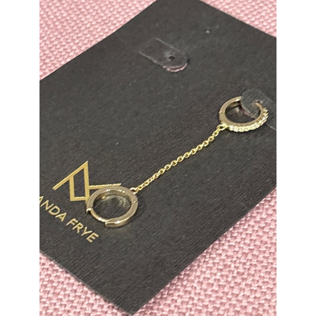 Miranda Frye Elliot Double Hoop Single Earrings In Gold Womens Chain — image 5 of 7